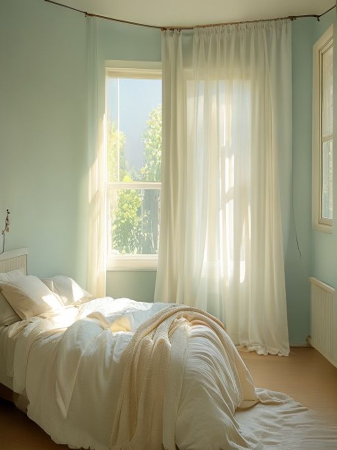 Bright morning room with natural light and calm atmosphere